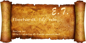 Eberhardt Tünde névjegykártya